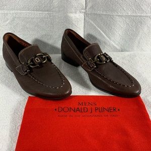 Donald J Pliner “LINO I20” Brown Leather Loafers
